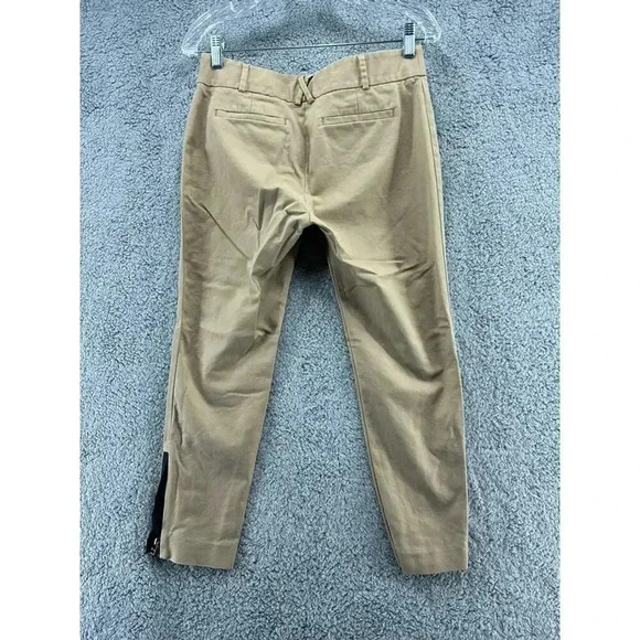 Anthropologie Cartonnier Size 6 Charlie Trouser Tapered Khaki‎ Zip at Ankles - Picture 8 of 10